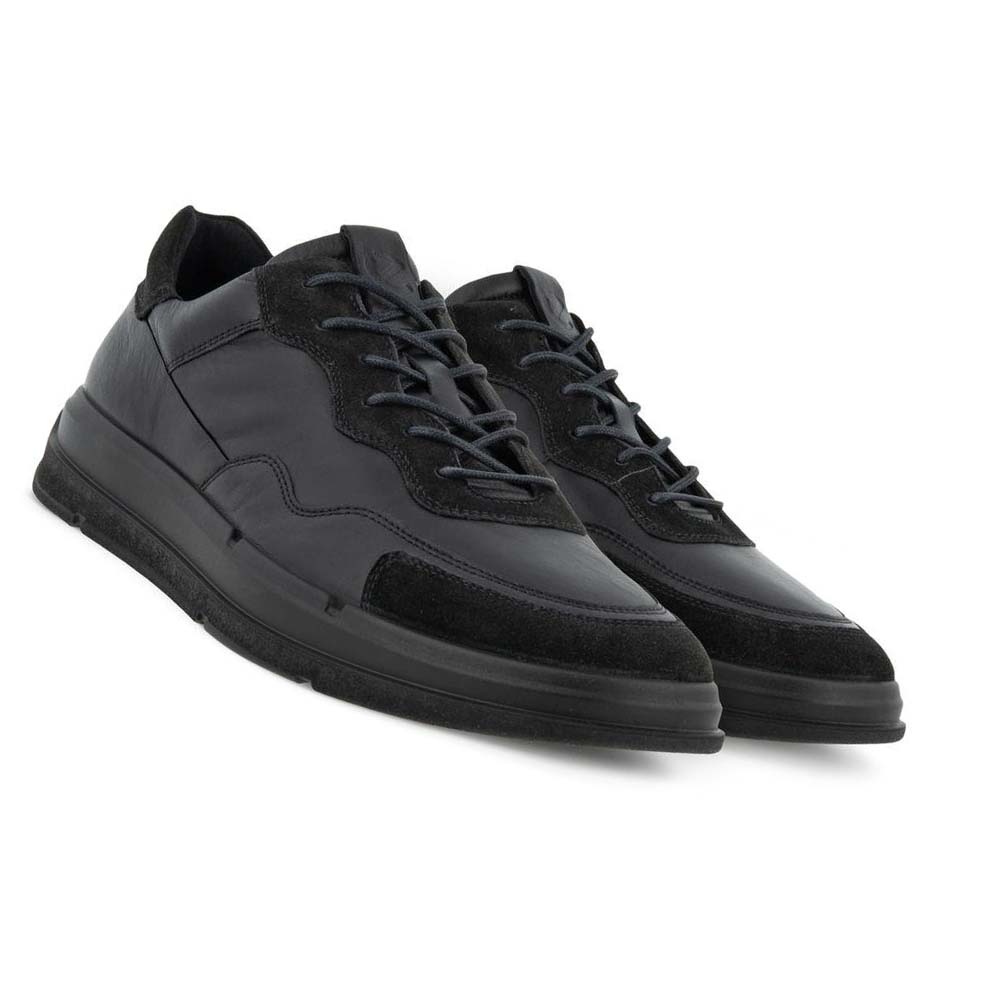 Men's Ecco Soft X Casual Shoes Black / Black | USA 486XYU